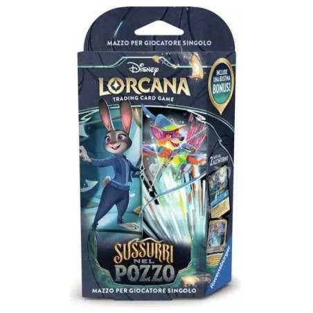 Ravensburger Tgc - Lorcana - Sussurri Nel Pozzo - Acciaio & Zaffiro - Juddy Hopps E Robin Hood - Starter Deck (Ita)